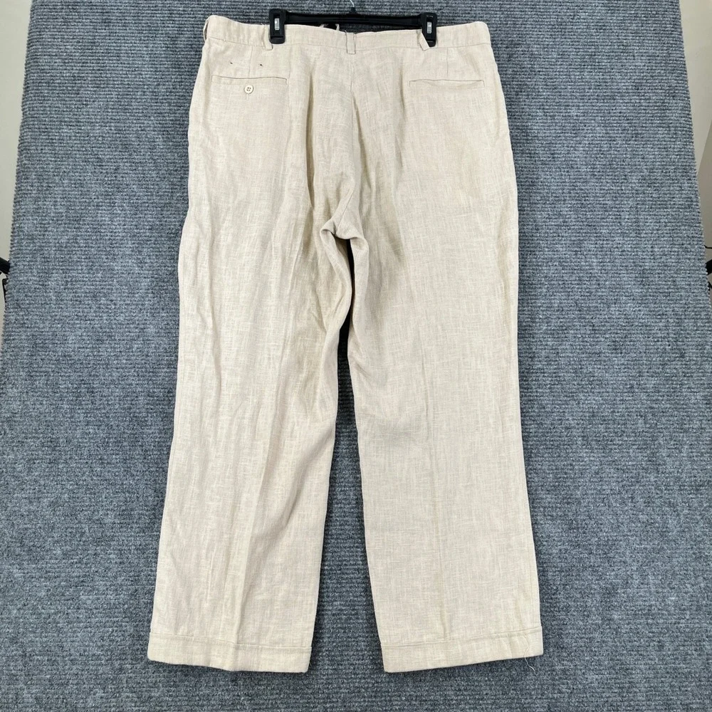 Successo Uomo By Phita Drawstring 100% Linen Trousers Men 42x30 Beach Casual